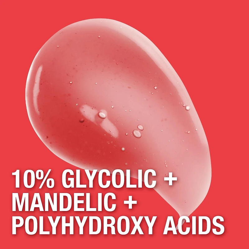 Sérum quotidien Points noirs tenaces Neutrogena, traitement antiacné à base d'AAH, d'acide salicylique, et d'acides glycolique + mandélique + polyhydroxylé, Sans parfum 29 ml