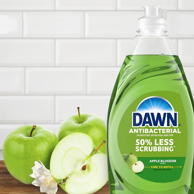 Savon à vaisselle Dawn Ultra EZ-Squeeze, détergent à vaisselle liquide, élimine les bactéries, parfum Fleurs de pommier, 443 ml 443ML