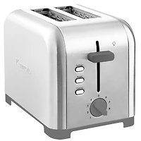 Kenmore 2-Slice Stainless Steel Toaster, Silver & Grey, Extra Wide Slots, Bagel & Defrost Functions
