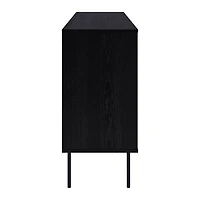 Lysander Black Premium Engineered Wood Fluted Sideboard Buffet