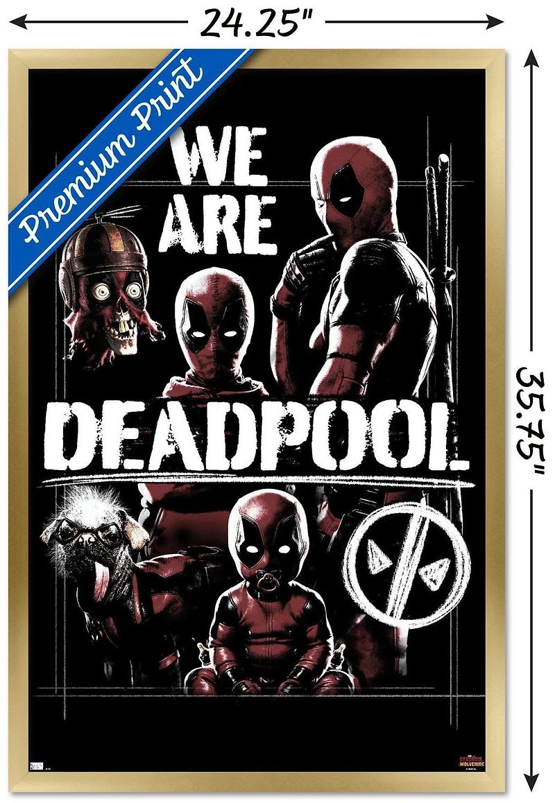 Marvel Deadpool & Wolverine - We Are Deadpool Wall Poster with Magnetic Frame, 22.375" x 34"