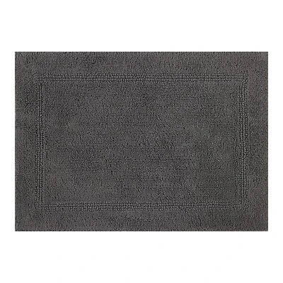 Better Homes & Gardens Cotton Reversible Bath Rug, Grey  Flannel, 17" x 24", 100% Cotton, 17"x24"