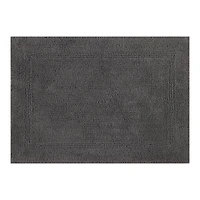 Better Homes & Gardens Cotton Reversible Bath Rug, Grey  Flannel, 17" x 24", 100% Cotton, 17"x24"