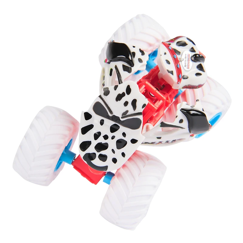 Monster Jam Smash & Bash Monster Mutt Dalmatian, Monster truck réparable en métal moulé à l'échelle 1:64, jouets pour garçons et filles à partir de 3 ans