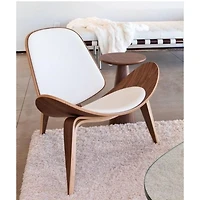 Chaise de salon shell Plata Décor Import en blanc