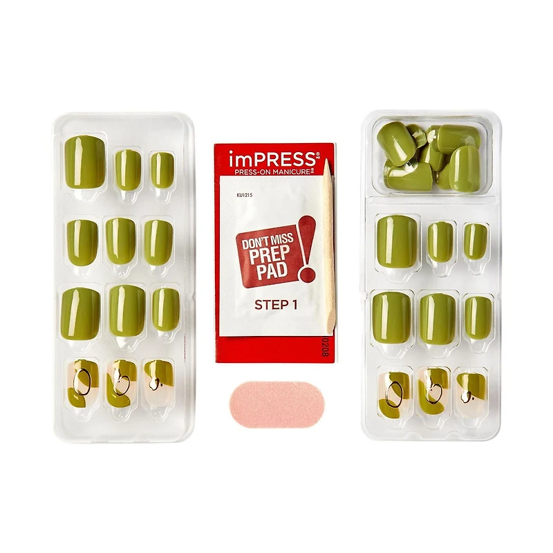 KISS ImPRESS Press-On - 30 faux ongles, courts Ongles à coller.