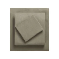 HOMETRENDS 3-Piece Vetiver Mix Flannel Sheet Set, Twin