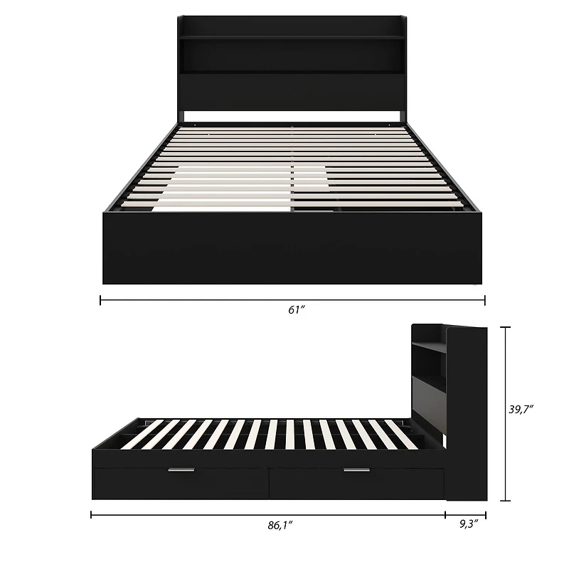 Nexera Hunter Platform Bed with Headboard