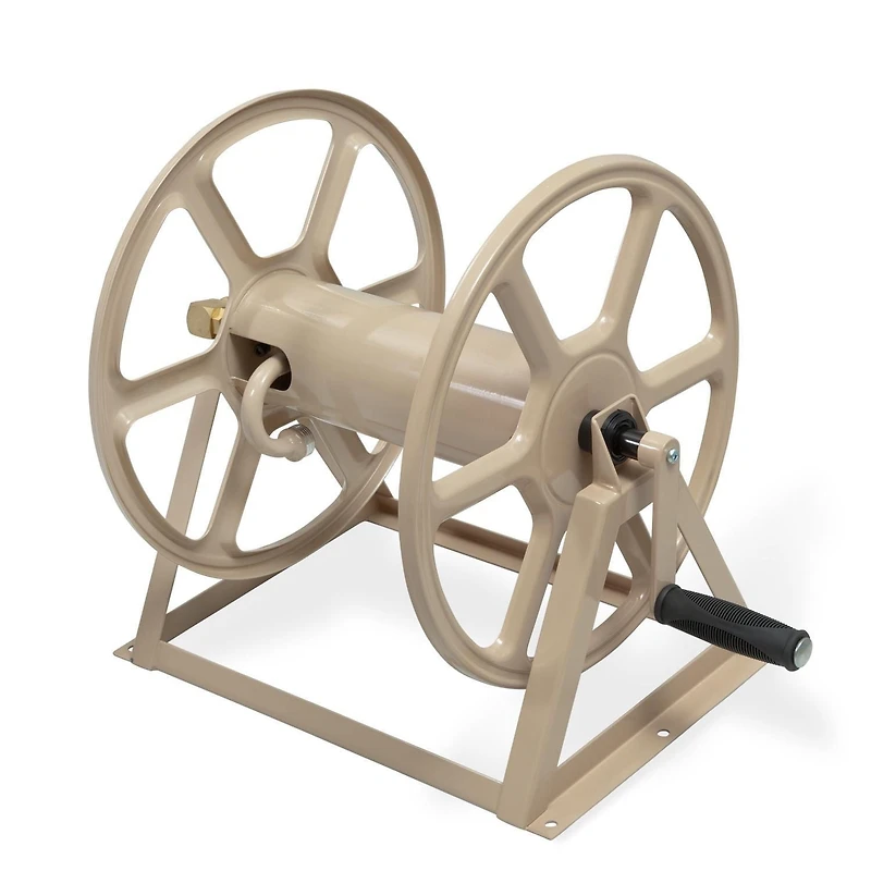 Liberty Garden 709 Steel Wall/Floor Mounted Hose Reel - Tan