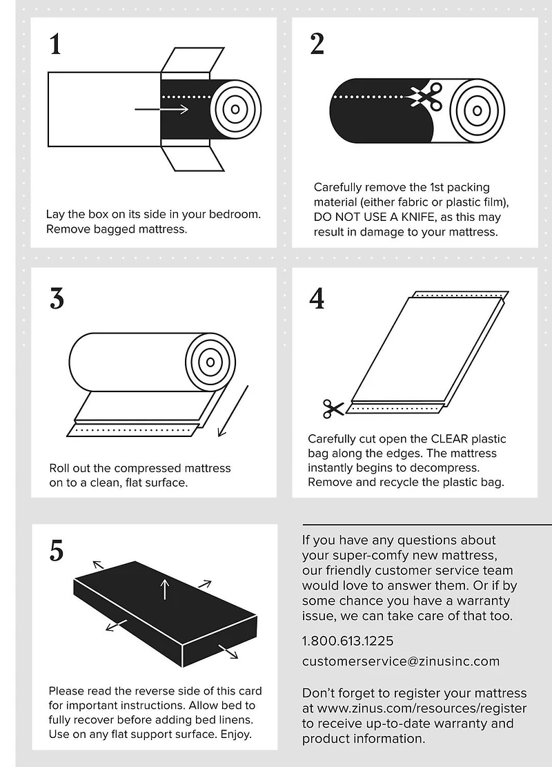 Matelas hybride à ressorts ensachés Zinus Spa Sensations 6 pouces Simple, double