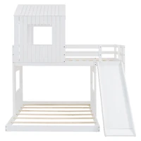 Lit superposé en bois Noble House (1 place et 2 places), blanc