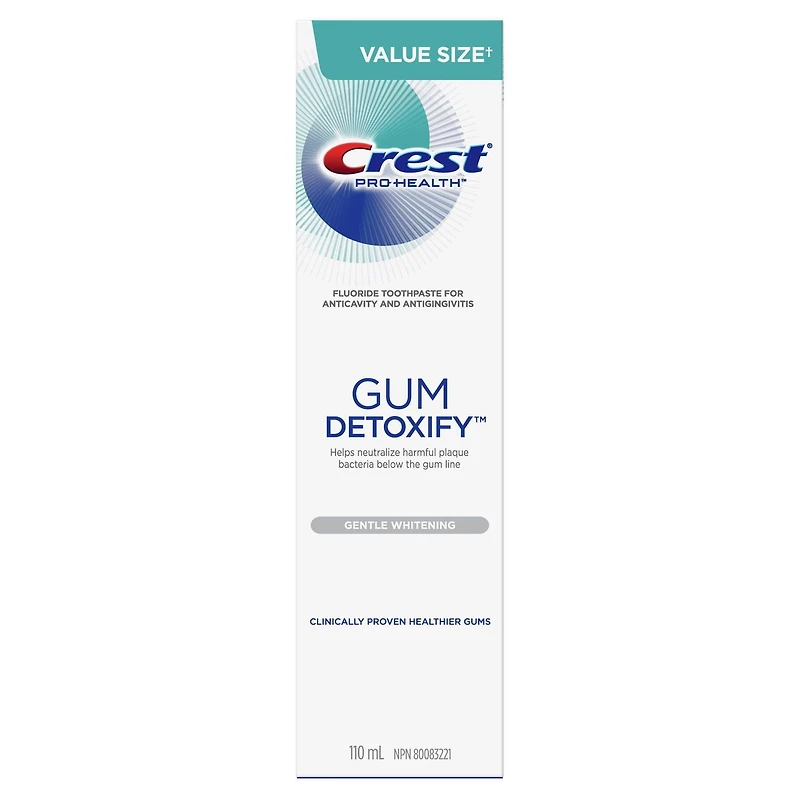 Dentifrice Crest Gum Detoxify Doux blanchiment 110 mL