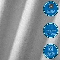 Mainstays 4 panneaux de rideau occultants en son genre, ensemble de 4, blanc, 28 po L x 84 po L