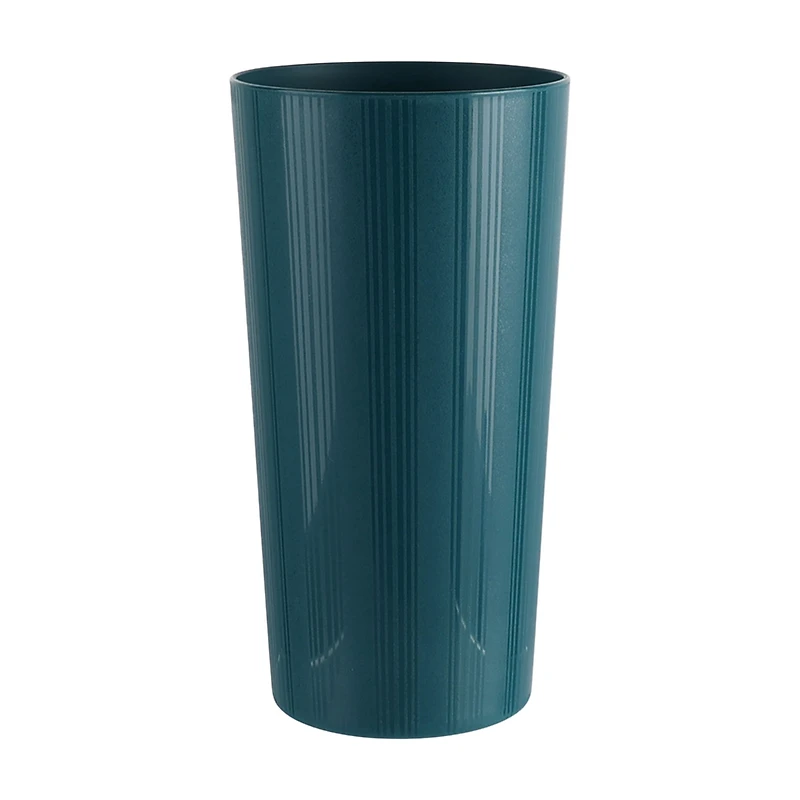 Assiette ronde en plastique bleu Mainstays, avec motif à rayures gravées, 26,7 cm (10,5 pouces)