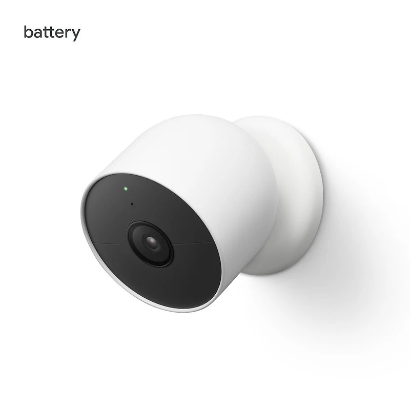 Caméra Google Nest intérieure (filaire, 3e génération) – Vidéo 2K et Gemini – Neige Cam - Batterie