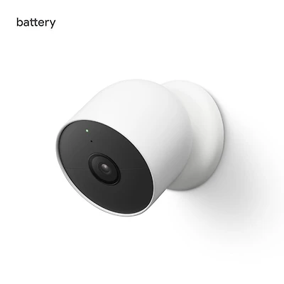 Caméra Google Nest intérieure (filaire, 3e génération) – Vidéo 2K et Gemini – Neige Cam - Batterie