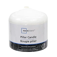 Mainstays 3" bougie pilier blanc, non parfumé 2.8"Dia x 3"H