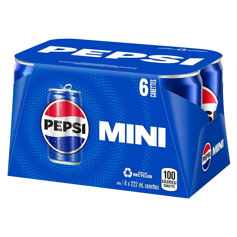 Pepsi Cola 6 x 222 ml, Mini Cans 6x222mL