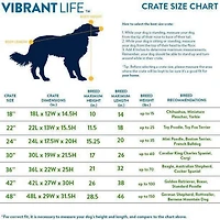 Vibrant Life Double-Door Metal Wire Dog Crate with Divider