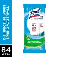 LYSOL® DISINFECTING WIPES Flat Pack, Spring Waterfall, 84 ct, 84 Count
