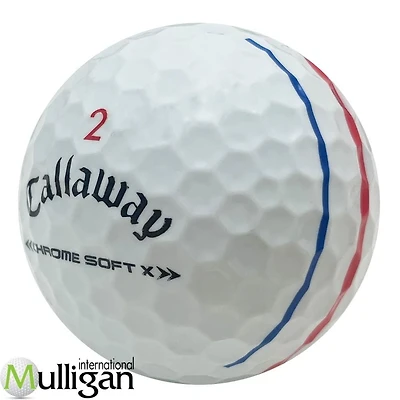 Mulligan - 48 balles de golf récupérées Callaway Chrome Soft Triple Track X 4A, Blanc