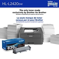 Brother Wireless HL-L2420DW Compact Monochrome Laser Printer, Duplex and Mobile Printing, Refresh Subscription Eligible