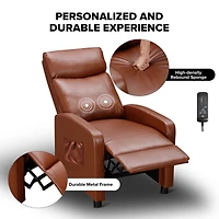 Comhoma Push Back Massage Recliner with Footrest