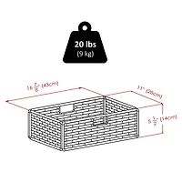 Banc avec siège de coussin et paniers Colin de Winsome - 40438