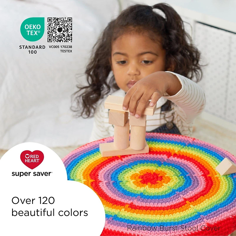 Red Heart® Fil Super Saver®, Imprimés, Acrylique #4 Médium, 5oz/142g, 236 Yards Fil durable, large gamme de couleurs