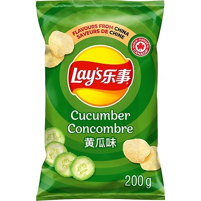 Lay's Cucumber Flavoured Potato Chips, 200 g.