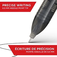 Stylo à bille roulante Sharpie, stylo de précision à pointe d’aiguille (0,5 mm), encre noire, 12 unités