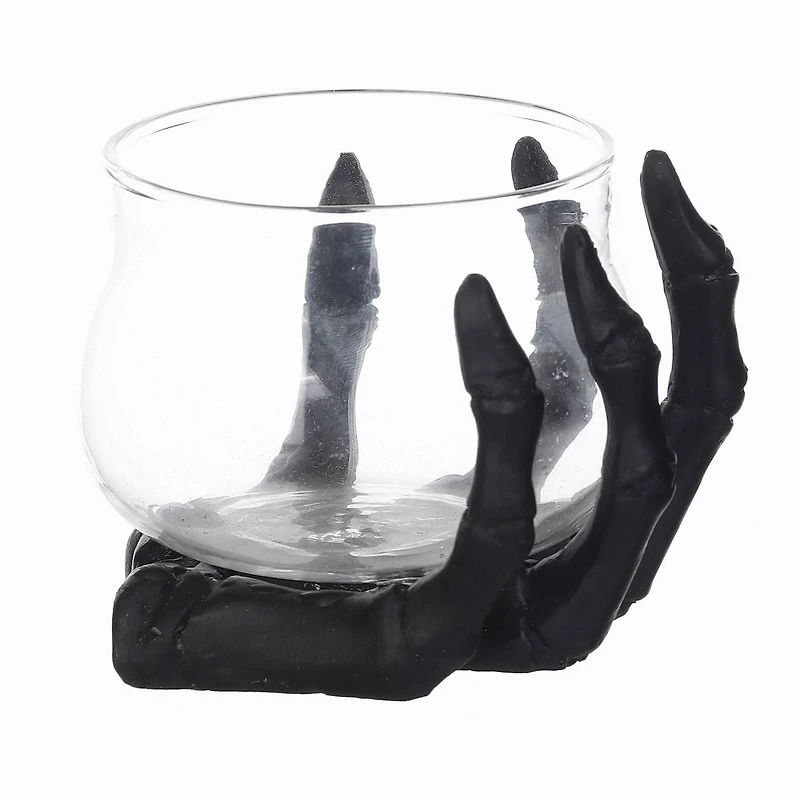 Porte-bougies en os sur le thème d’Halloween pour les décorations d’intérieur d’Halloween 10.1cm