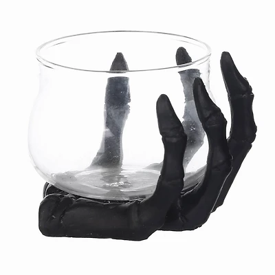Porte-bougies en os sur le thème d’Halloween pour les décorations d’intérieur d’Halloween 10.1cm