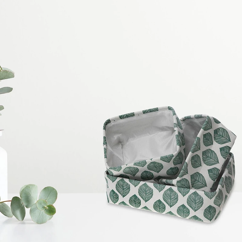 Ensemble Imprimé De Feuille De Caddy De Rangement De 3