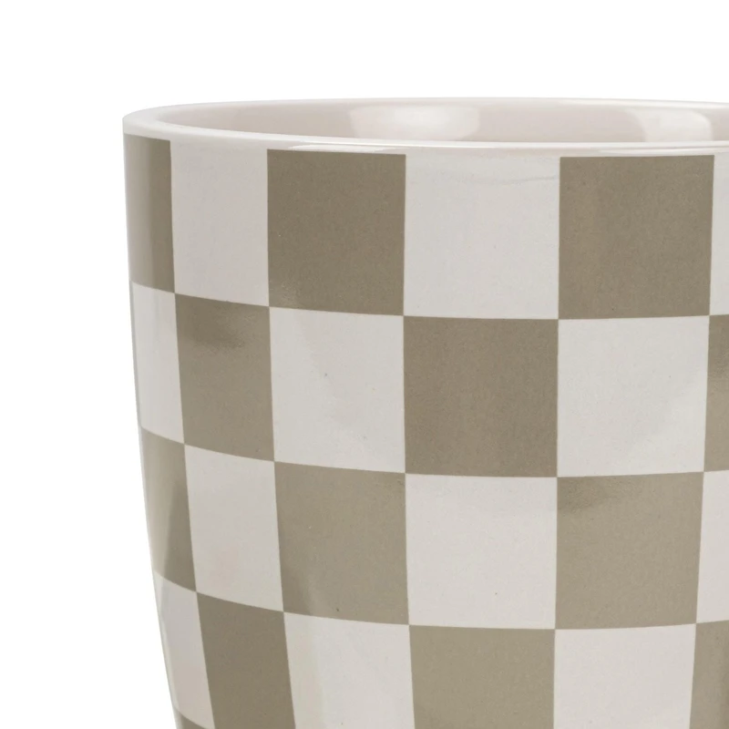 Mainstays 6 inch Gris Check planteur MS 6 in. gris Check planteur