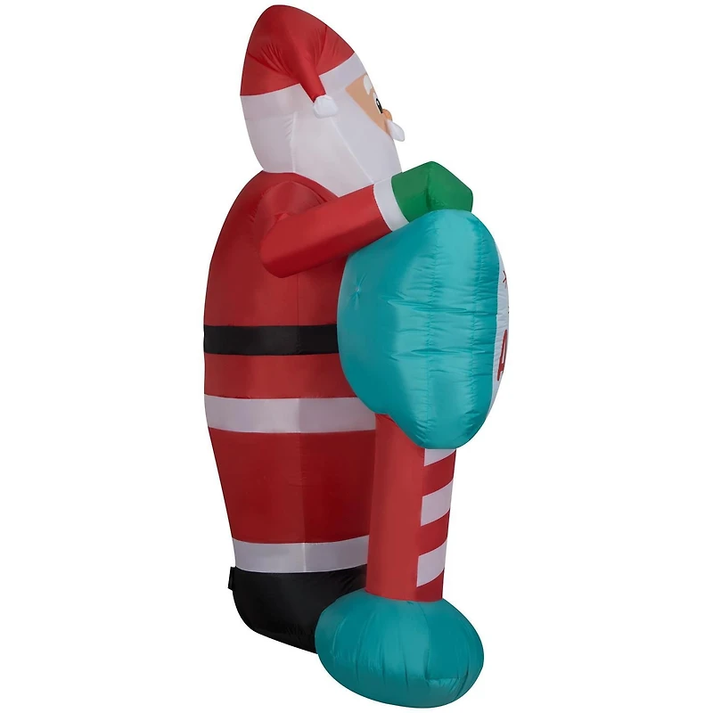 Christmas Inflatable Santa with "SANTA APPROVED"  Sign