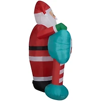 Christmas Inflatable Santa with "SANTA APPROVED"  Sign