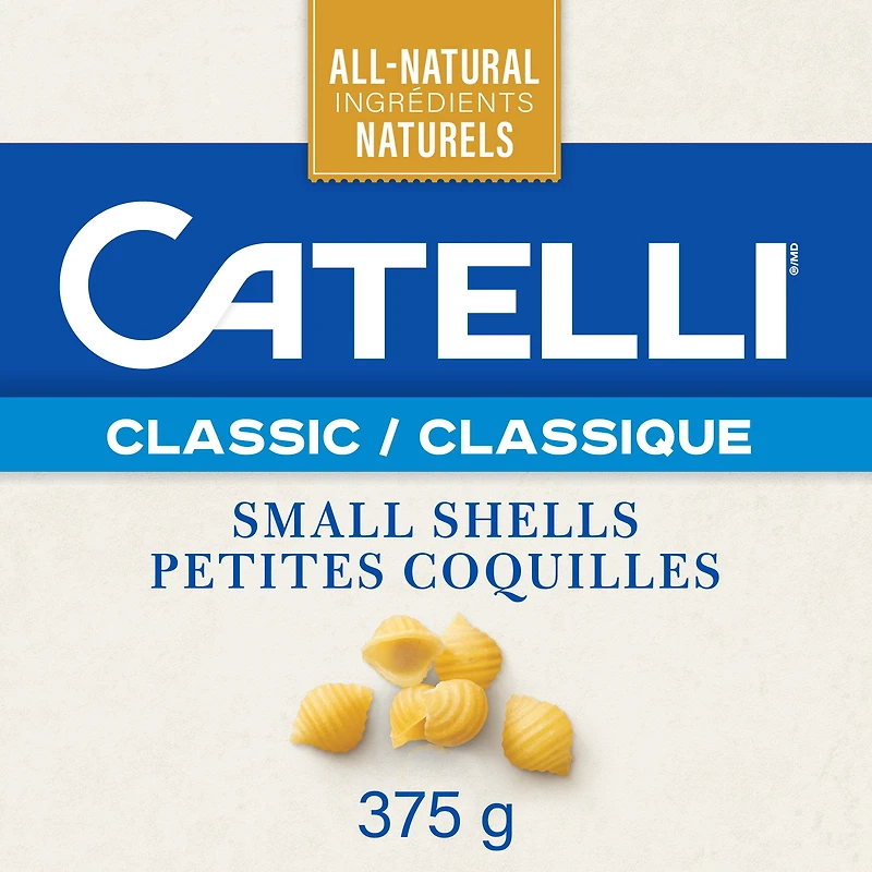 Catelli Classic All-Natural Small Shells Pasta, 375 g