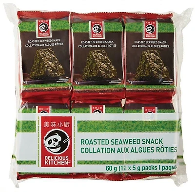 Delicious Kitchen Roasted Seaweed Snacks, 60 g ( 12 x 5 g)