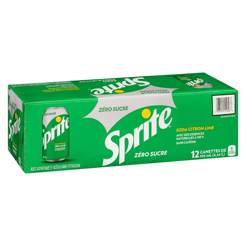Sprite Zéro Fridge Pack Cannettes, 355 mL, 12 Pack 12 x 355 ml