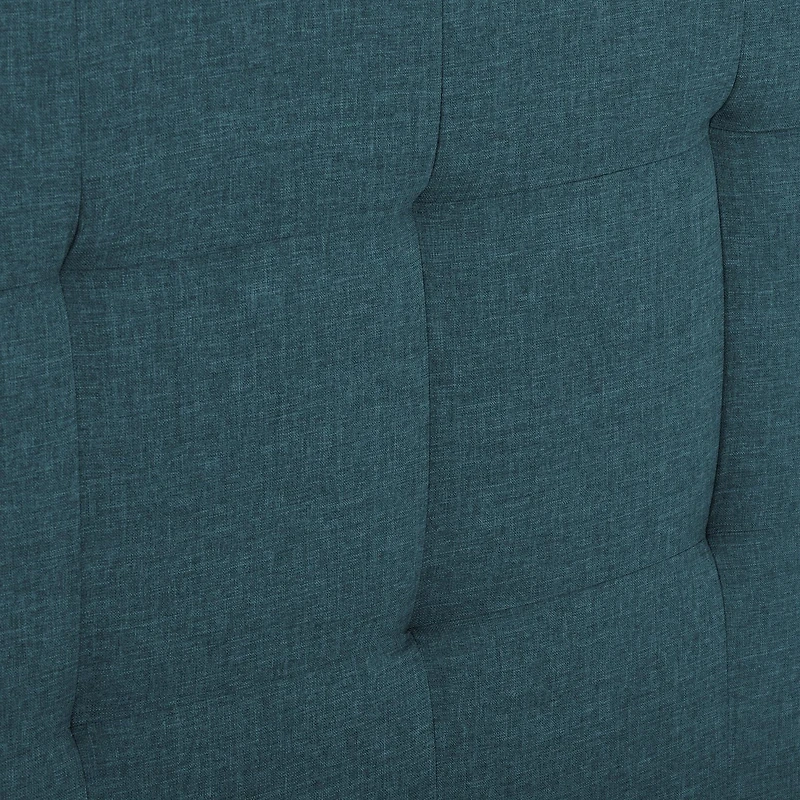 CorLiving Ellery Fabric Upholstered Adult Queen Bed Frame with Slats and Tufted Headboard - No Box Spring Required