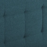 CorLiving Ellery Fabric Upholstered Adult Queen Bed Frame with Slats and Tufted Headboard - No Box Spring Required