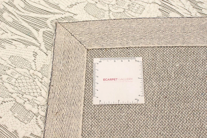 ECARPETGALLERY Tapis Fait à la Main pour Salon, Salle à Manger et Chambre à Coucher Floral Collection Collage 3'10" x 6'0" en Ivoire