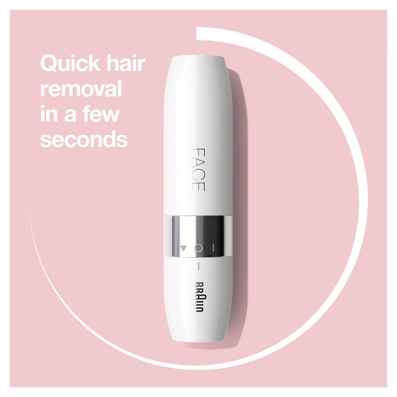 Braun Mini Hair Remover, Mini Hair Remover, Cleaning Brush, AA Battery