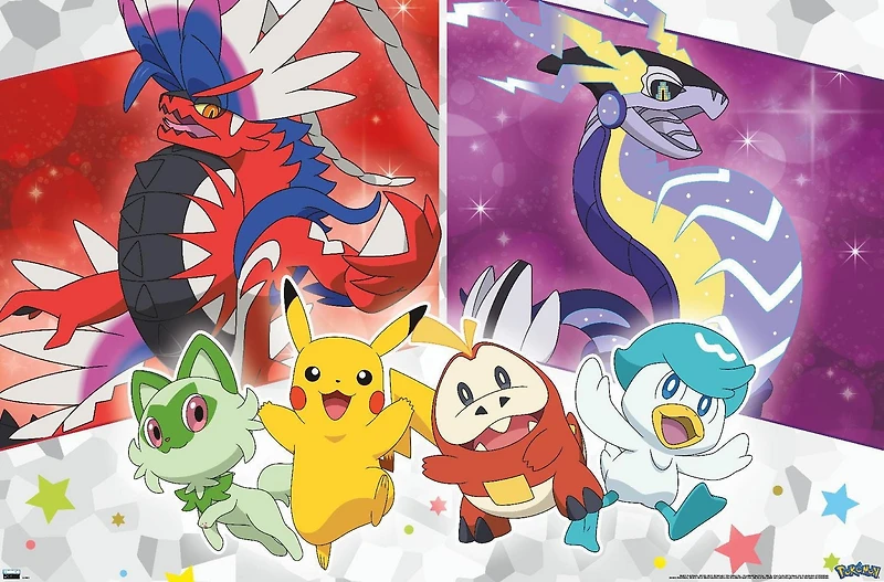 Pokémon - Group Sparkle Wall Poster, 22.375" x 34"