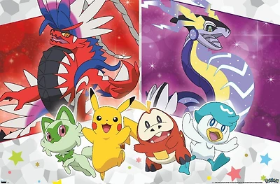 Pokémon - Group Sparkle Wall Poster, 22.375" x 34"