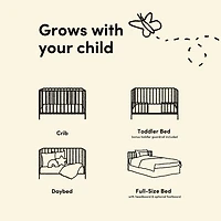 Storkcraft Santorini 5-in-1 Convertible Crib, Hazelnut