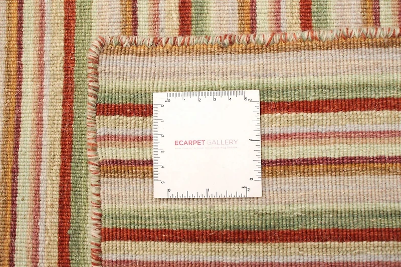 ECARPETGALLERY 5'1" x 6'11" Flat-weaves & Kilims Manhattan Hand Made Area Rug for Living Room, Dining Room and Bedroom in Ivory