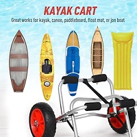 Soozier Kayak Cart Canoe Carrier Trolley Trolley Transport NO-Flat Wheel