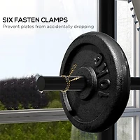 Soozier Support de plaques olympiques avec 4 roues, pour plaques et barres de 2"